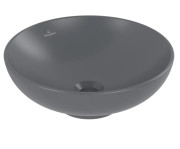 Раковина Villeroy & Boch Loop & Friends ⌀42 см без перелива TitanCeram CeramicPlus графит 4A4601i4