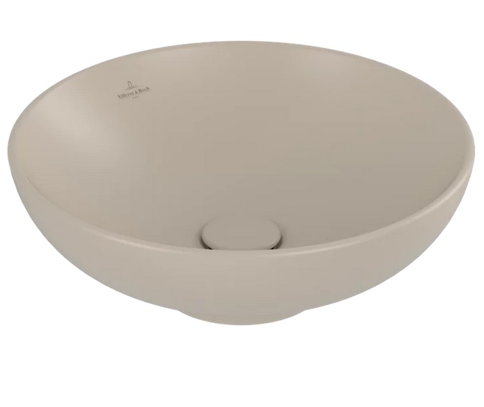 Раковина Villeroy & Boch Loop & Friends ⌀42 см без переливу TitanCeram CeramicPlus мигдаль 4A4601AM