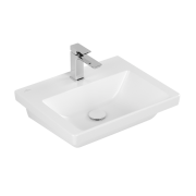 Раковина Villeroy & Boch Subway 3.0 55х44 см санитарная керамика CeramicPlus каменный белый 4A70F5RW