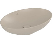 Раковина Villeroy & Boch Loop & Friends 56х38 см с переливом TitanCeram CeramicPlus миндаль 4A4700AM