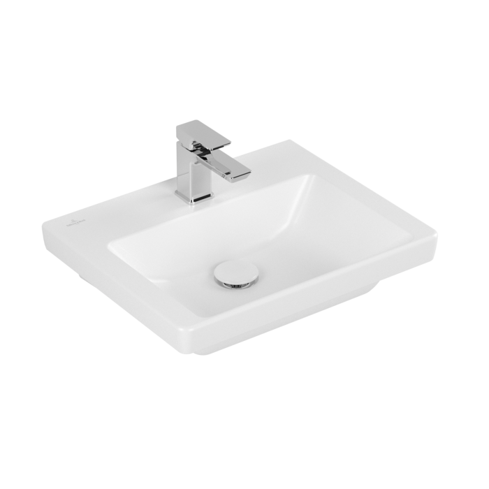 Раковина Villeroy & Boch Subway 3.0 50х40 см санітарна кераміка CeramicPlus кам'яний білий 437051RW