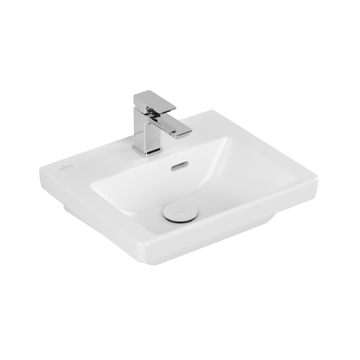 Раковина Villeroy & Boch Subway 3.0 45х37 см санитарная керамика CeramicPlus каменный белый 437045RW