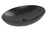 Раковина Villeroy & Boch Loop & Friends 62х42 см без переливу TitanCeram CeramicPlus Ebony (чорний матовий) 4A4801S5