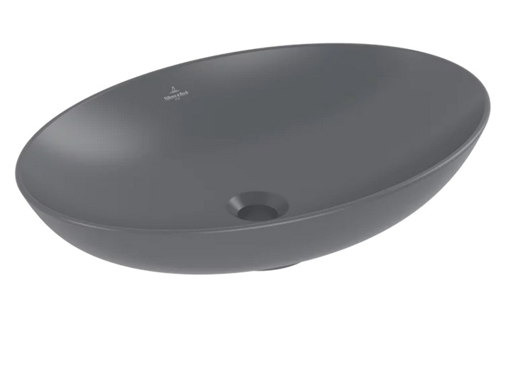 Раковина Villeroy & Boch Loop & Friends 62х42 см без переливу TitanCeram CeramicPlus графіт 4A4801i4