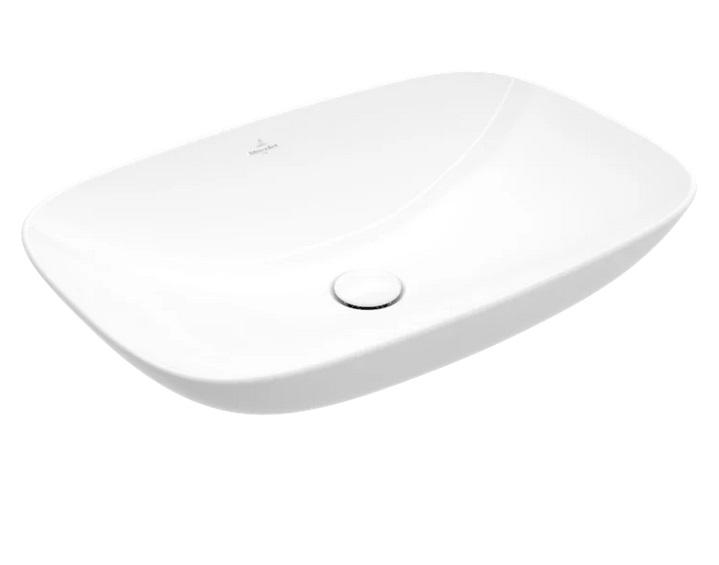 Раковина Villeroy & Boch Loop & Friends 56х38 см с переливом TitanCeram CeramicPlus альпийский белый 4A4900R1