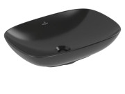 Раковина Villeroy&Boch Loop&Friends 56х38 см з переливом TitanCeram CeramicPlus Ebony (чорний матовий) 4A4900S5