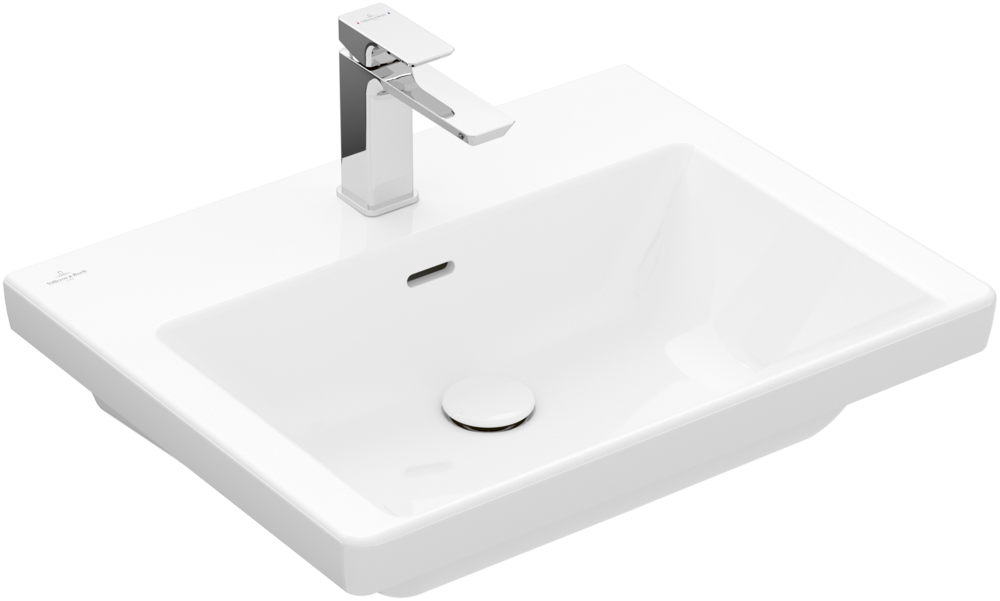 Раковина Villeroy & Boch Subway 3.0 60х47 см шлифованный TitanCeram альпийский белый 4A706G01