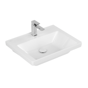 Раковина Villeroy & Boch Subway 3.0 60х47 см шлифованный TitanCeram альпийский белый 4A706L01