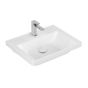 Раковина Villeroy & Boch Subway 3.0 60х47 см шлифованный TitanCeram CeramicPlus альпийский белый 4A706LR1