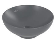 Раковина Villeroy & Boch Loop & Friends ⌀38 см без перелива TitanCeram CeramicPlus графит 4A4501i4