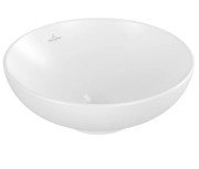 Раковина Villeroy & Boch Loop & Friends ⌀42 см с переливом TitanCeram CeramicPlus каменный белый 4A4600RW