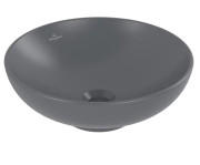 Раковина Villeroy & Boch Loop & Friends ⌀42 см с переливом TitanCeram CeramicPlus графит 4A4600i4