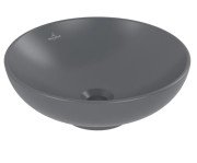 Раковина Villeroy & Boch Loop & Friends ⌀42 см без переливу TitanCeram CeramicPlus графіт 4A4601i4