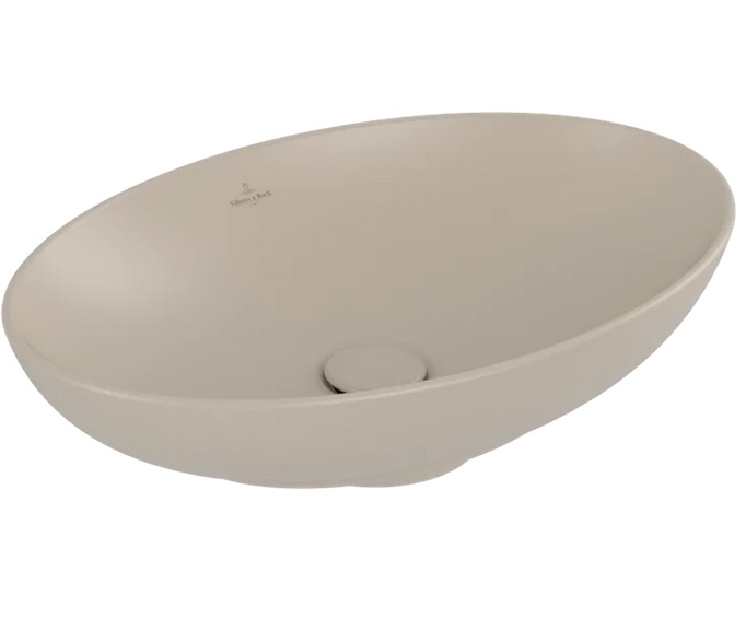 Раковина Villeroy & Boch Loop & Friends 56х38 см без переливу TitanCeram CeramicPlus мигдаль 4A4701AM