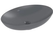 Раковина Villeroy & Boch Loop & Friends 62х42 см с переливом TitanCeram CeramicPlus графит 4A4800i4