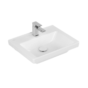 Раковина Villeroy & Boch Subway 3.0 50х40 см санитарная керамика CeramicPlus каменный белый 4370FGRW
