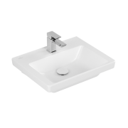 Раковина Villeroy & Boch Subway 3.0 50х40 см санітарна кераміка CeramicPlus кам'яний білий 4370FGRW