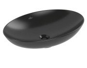 Раковина Villeroy & Boch Loop & Friends 62х42 см без переливу TitanCeram CeramicPlus Ebony (чорний матовий) 4A4801S5