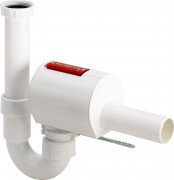 Сифон для раковины Viega Sperrfix трубный DN50 1½ с функцией обратного клапана пластик белый 607135