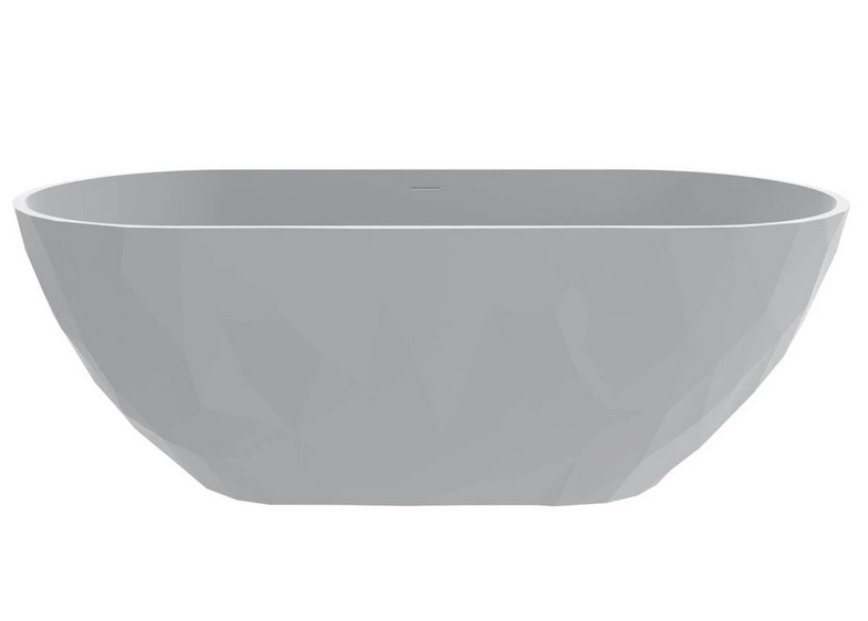 Ванна из искусственного камня Miraggio Sapfire 165x76 см литой мрамор Miramarble белый 0002250