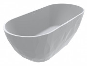 Ванна із штучного каменю Miraggio Sapfire 165x76 см литий мармур Miramarble білий матовий 0002251