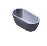 Декоративна міні-ванна зі штучного каменю Miraggio Greenland 18,5х8,9 см литий мармур Miramarble білий 0001061