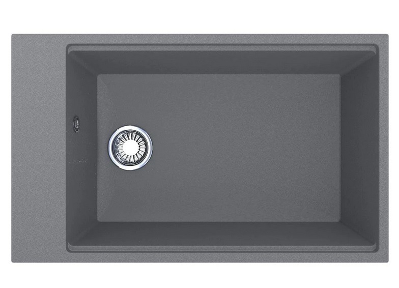 Мойка для кухни Miraggio Lagoon 76х46 см кварцевый песок Mirastone серый 0002086