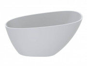 Ванна из искусственного камня Miraggio Valeria 140x74 см литой мрамор Miramarble белый матовый 69125548