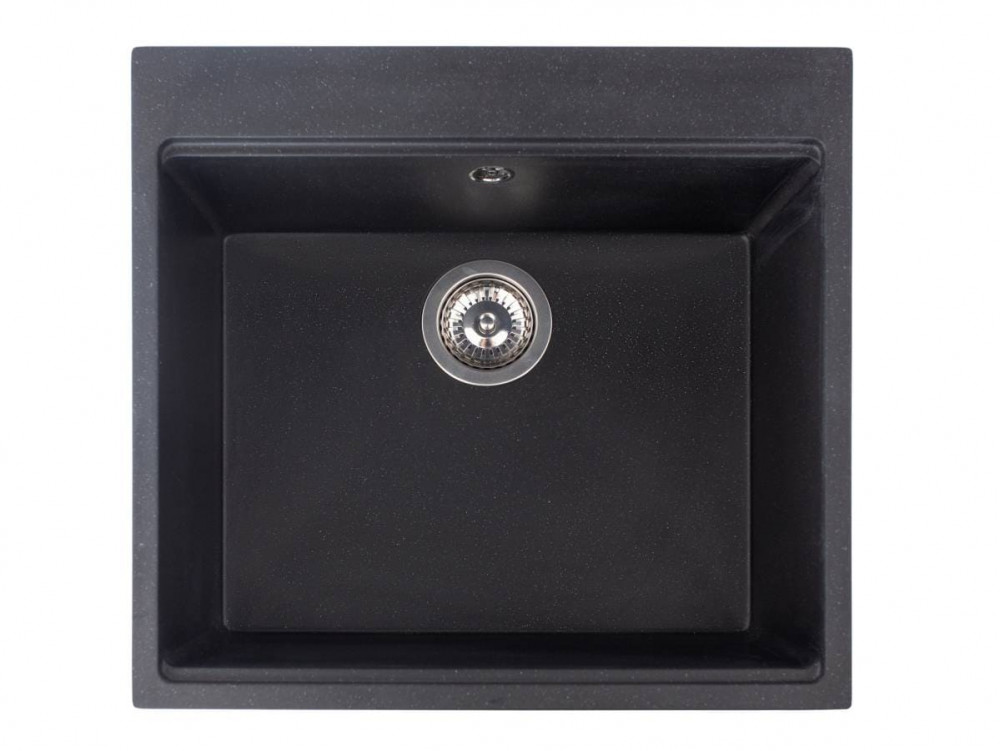 Мойка для кухни Miraggio Lagoon 54,1х51,1 см кварцевый песок Mirastone черный 0002244