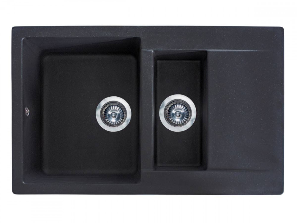 Мойка для кухни Miraggio LaPas 78,6х48,9 см кварцевый песок Mirastone черный 0002247