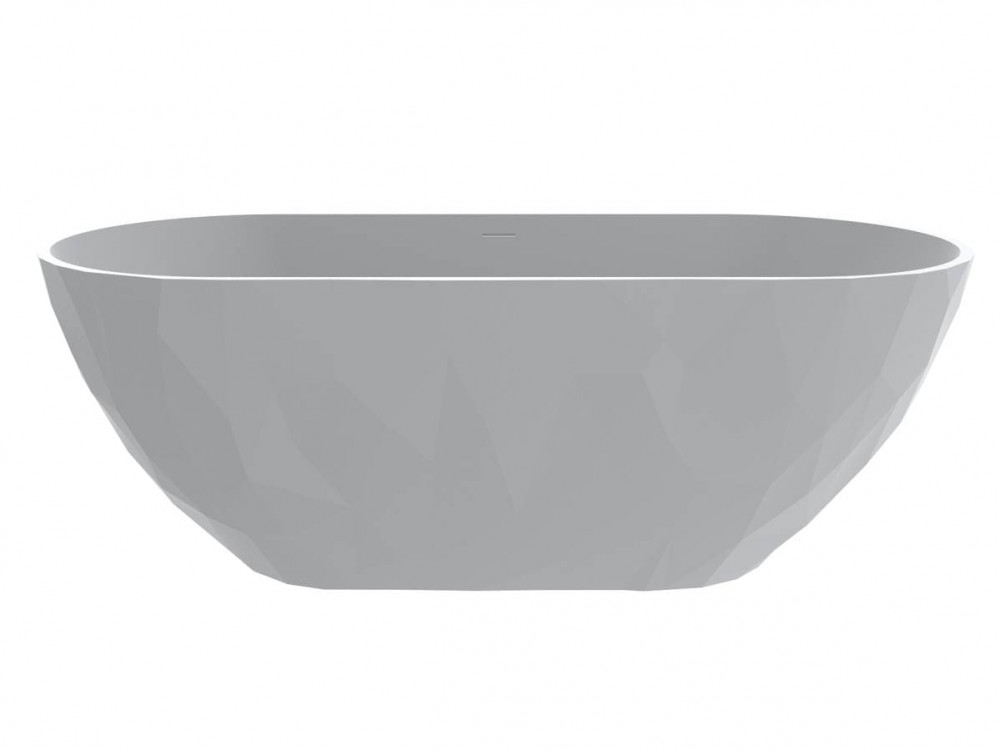 Ванна из искусственного камня Miraggio Sapfire 165x76 см литой мрамор Mirasoft белый 0002252