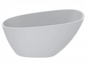 Ванна из искусственного камня Miraggio Valeria 140x74 см литой мрамор Mirasoft белый 69125549