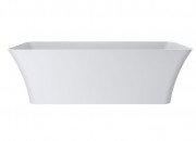 Ванна из искусственного камня Miraggio Bonita 180x75,5 см без перелива литой мрамор Mirasoft белый 0001631