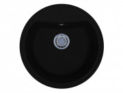 Мийка для кухні Miraggio Houston Ø49,5 см кварцовий пісок Mirastone чорний 0000086