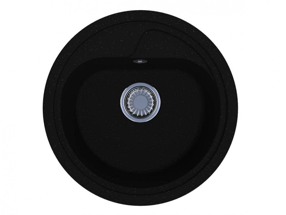 Мойка для кухни Miraggio Kansas Ø44,7 см кварцевый песок Mirastone черный 0000090