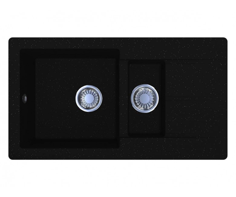Мойка для кухни Miraggio Austin 77,2х43 см кварцевый песок Mirastone черный 0000070