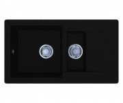 Мойка для кухни Miraggio Austin 77,2х43 см кварцевый песок Mirastone черный 0000070