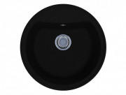 Мийка для кухні Miraggio Houston Ø49,5 см кварцовий пісок Mirastone чорний 0000086