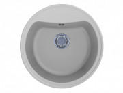 Мийка для кухні Miraggio Houston Ø49,5 см кварцовий пісок Mirastone білий 0000089