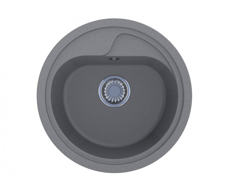 Миття для кухні Miraggio Kansas Ø44,7 см кварцовий пісок Mirastone сірий 0000091