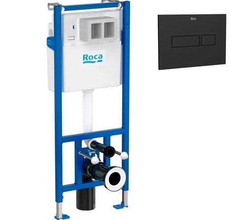 Система инсталляции Roca Duplo Nova с кнопкой смыва PL NV1 черный матовый A89P320020