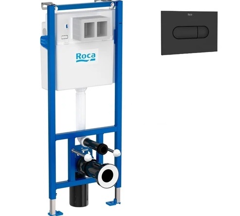 Система инсталляции Roca Duplo Nova с кнопкой смыва PL NV2 черный матовый A89P520020