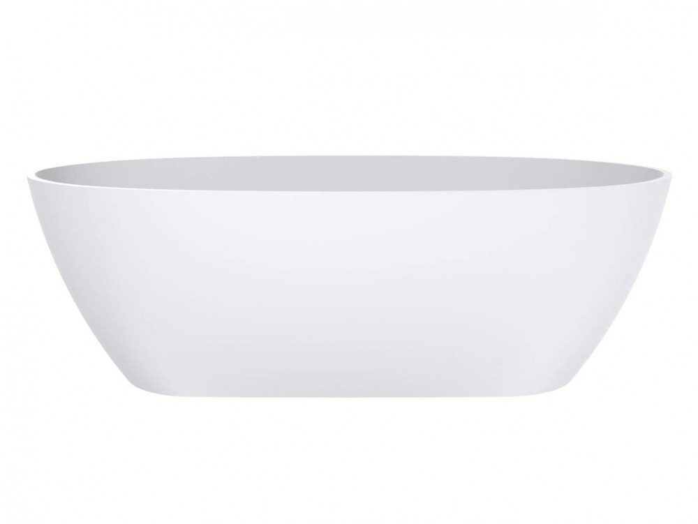 Ванна із штучного каменю Miraggio Estella 167x83 см литий мармур Miramarble білий матовий 0000270