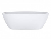 Ванна із штучного каменю Miraggio Estella 167x83 см литий мармур Miramarble білий матовий 0000270