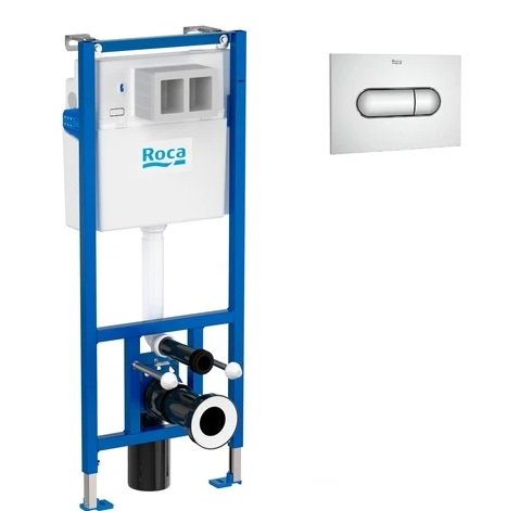 Система инсталляции Roca Duplo Nova с кнопкой смыва PL NV2 хром A89P420020