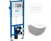 Система інсталяції Roca Duplo Nova WC з унітазом Alegra з сидінням та кнопкою змиву білий A890020020+A890220200+A34H139000