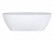 Ванна из искусственного камня Miraggio Estella 167x83 см литой мрамор Miramarble белый матовый 0000270