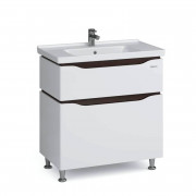 Тумба Sanwerk Alessa 80 см із раковиною Idea МДФ білий/венге MV0000875