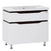 Тумба Sanwerk Alessa 70 см з раковиною Qtap МДФ білий/венге MV0000874