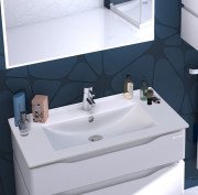 Тумба Sanwerk Alessa Air 70 см с раковиной Qtap МДФ белый MV0000871